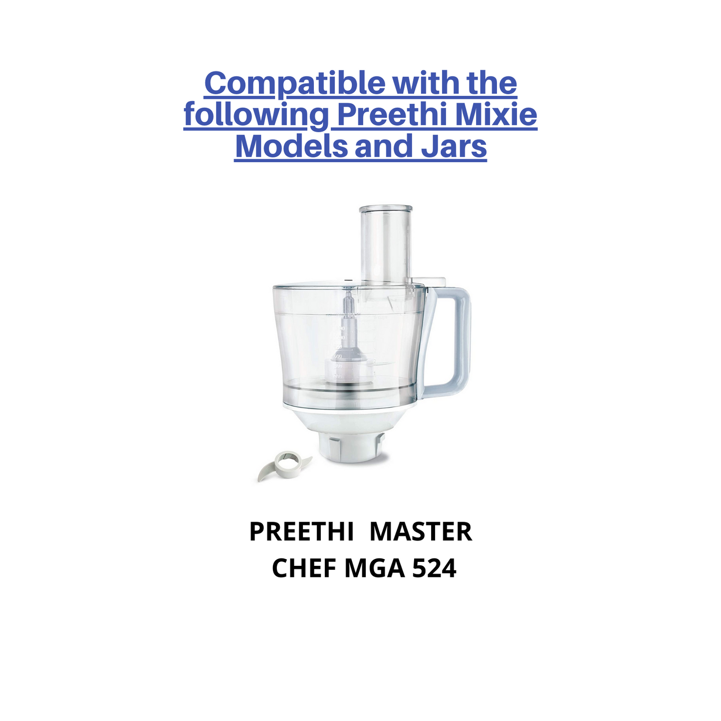 Touch N Feel Replacement 1.2mm Fine Slicing Blade Attachment compatible with Preethi Zodiac Mixer Grinder's MasterChef Plus jar Mixer Blender Blade