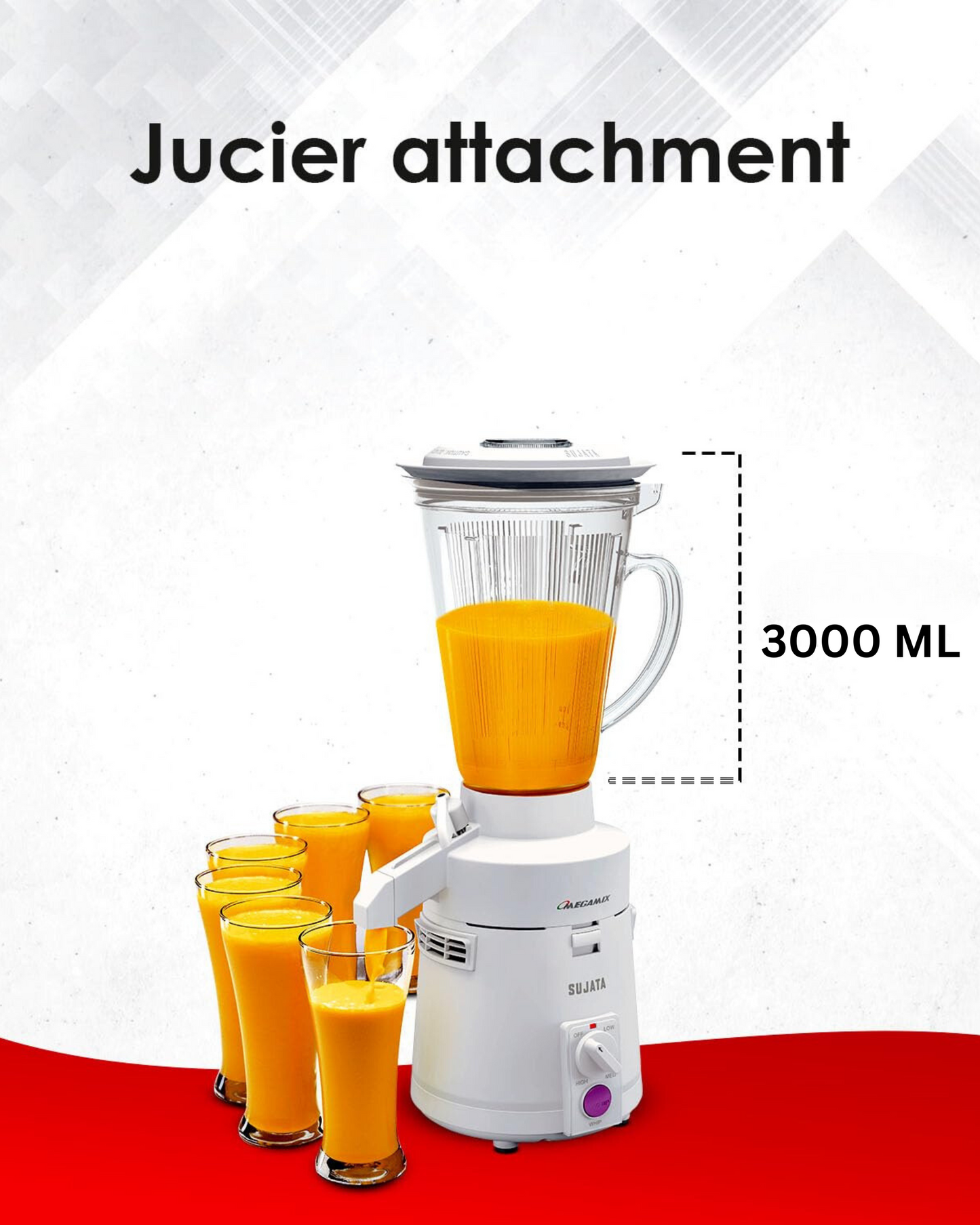 Touch N Feel BLENDER/JUICER JAR SUITABLE FOR SUJATA MEGAMIX MIXER GRINDER -3000 ML Mixer Juicer Jar (3000 ml)