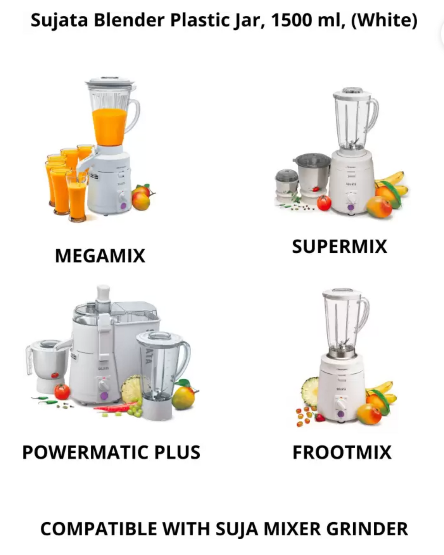 Touch N Feel REPLACEMENT SUJATA BLENDER JAR (1.5 L)