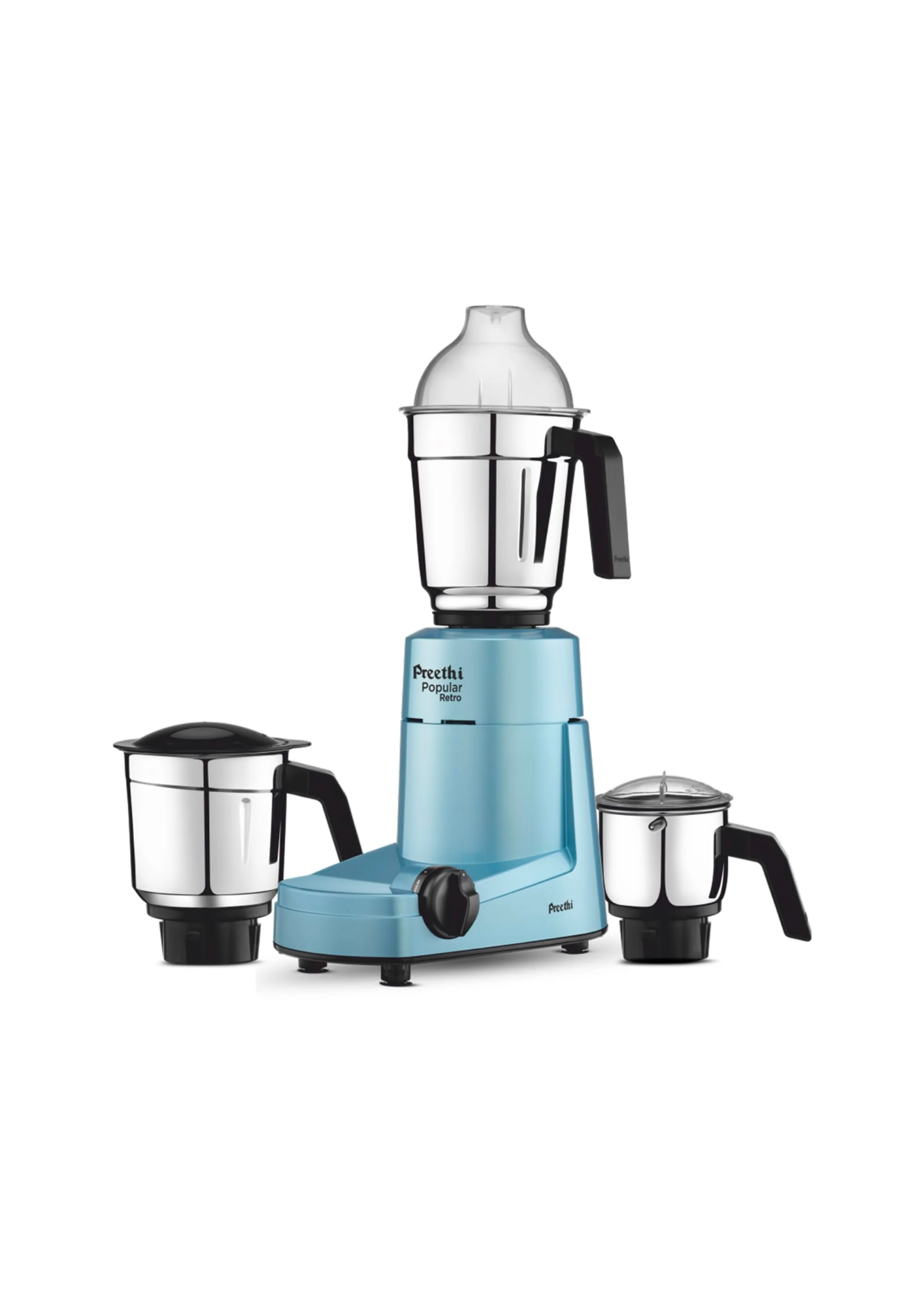 Preethi POPULAR RETRO BLUE, MG 266, 750 Mixer Grinder (3 Jars, Blue)