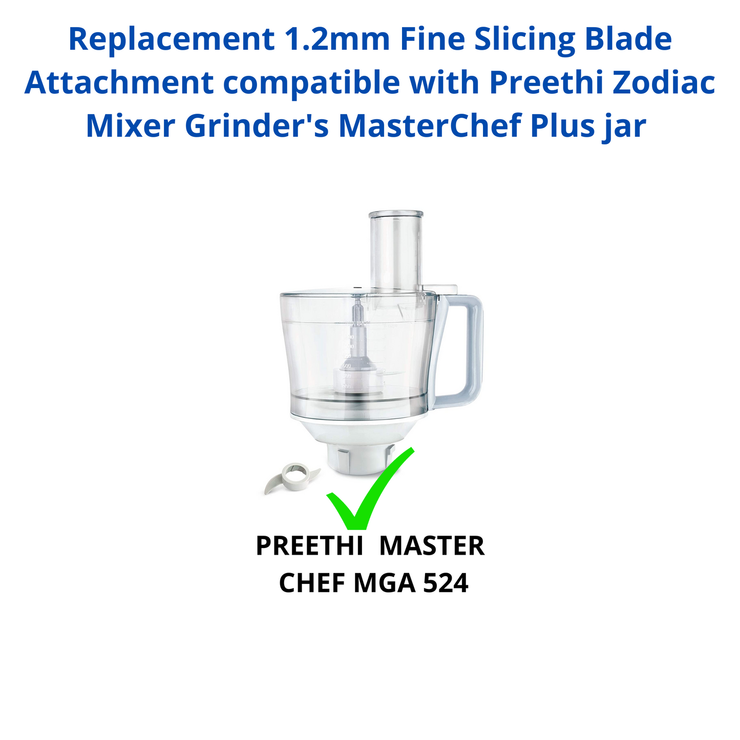 Touch N Feel Replacement Grating Blade Attachment compatible with Preethi Zodiac Mixer Grinder's & MasterChef Plus jar Mixer Blender Blade