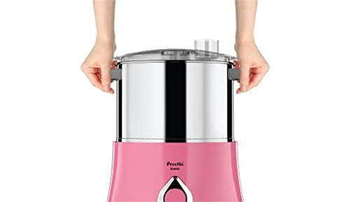 Preethi Iconic Wet Grinder|150W 2L Stainless Steel Table Top Wet Grinder| Bidirectional Grinding |Traditional Stone Grinding for Perfect Batter (Pink)