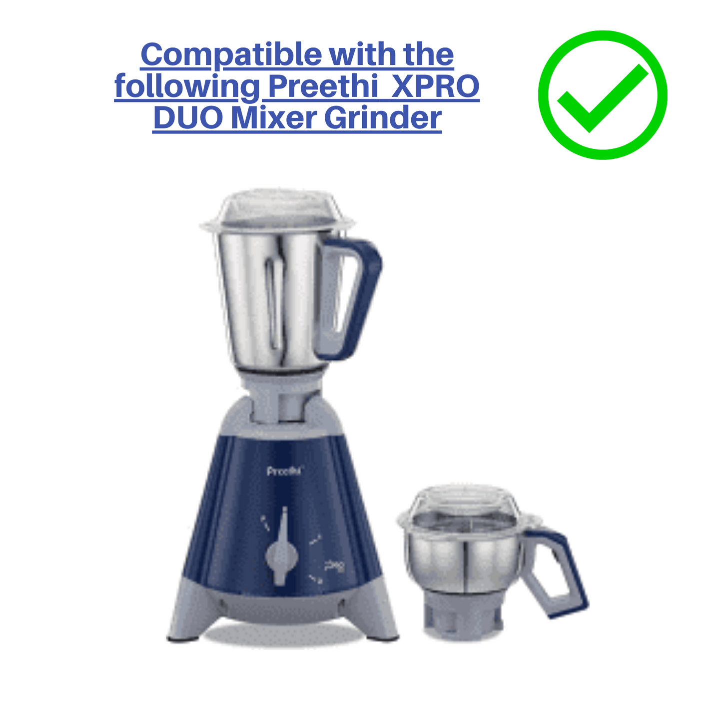 Touch N Feel Replacement PREETHI XPRO MGA-520 2-LITRE DUO JAR ONLY Mixer Juicer Jar (2000 ml)