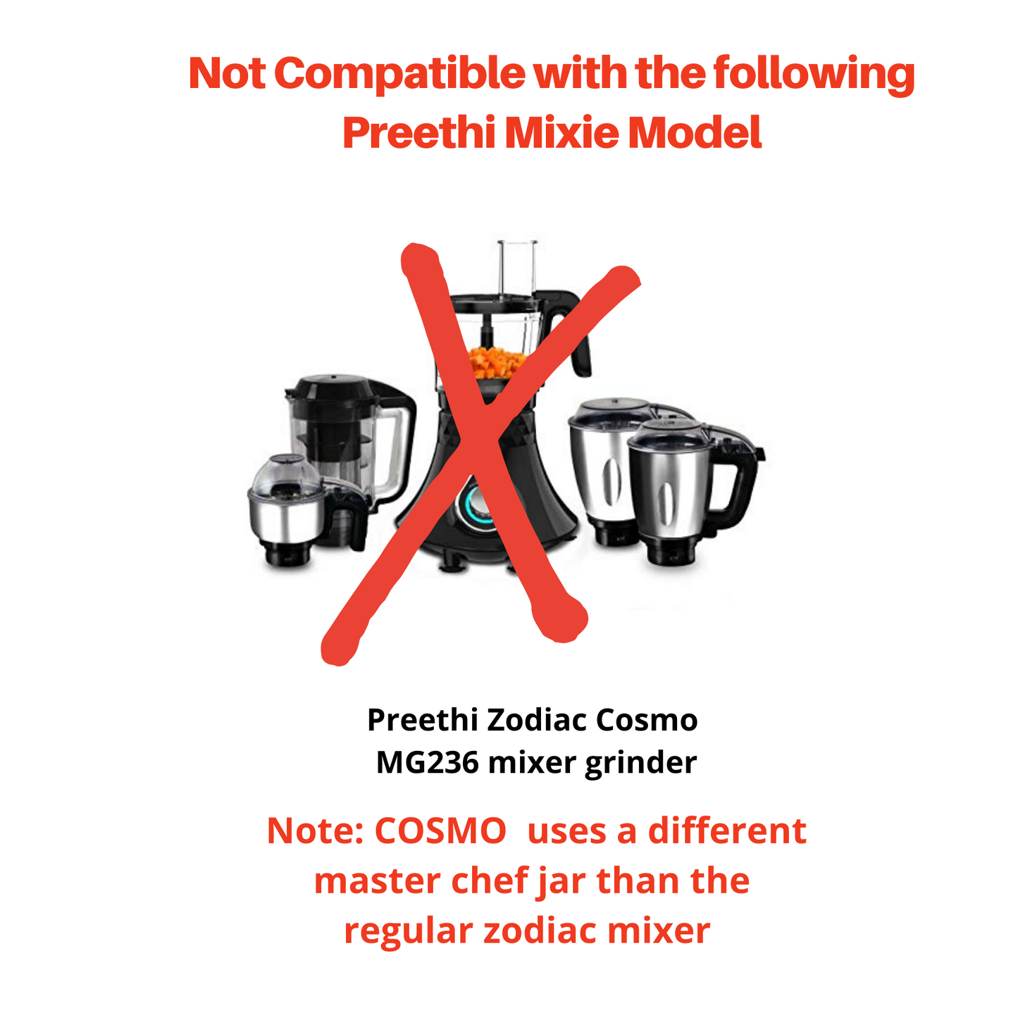 Touch N Feel Replacement Atta Kneader Attachment compatible with Preethi Zodiac Mixer Grinder's MasterChef Plus jar Mixer Blender Blade