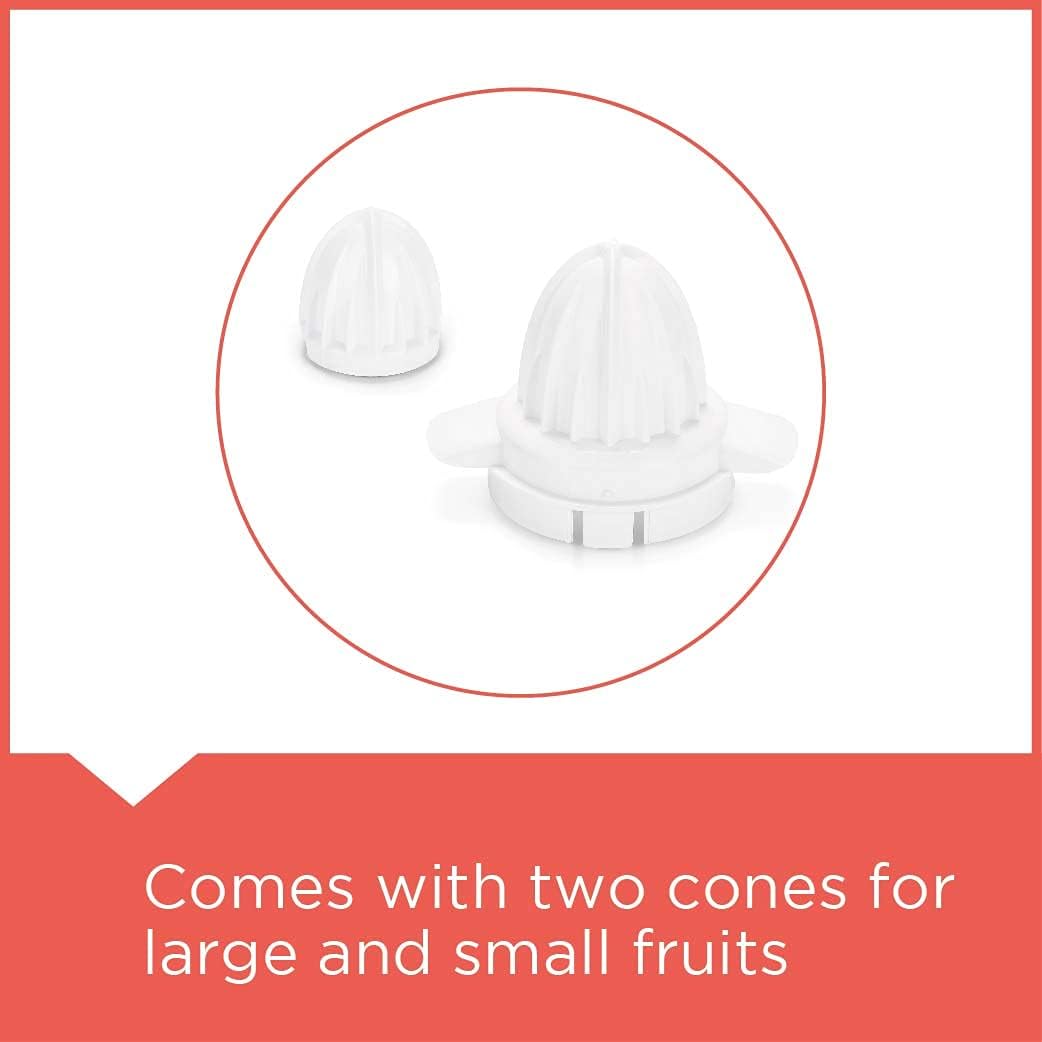 Black + Decker BXCJ0101IN 30-Watt 1L Citrus Juicer | 2-Year Warranty (White)