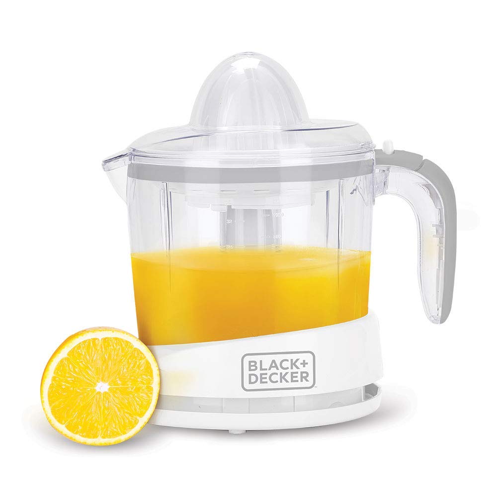 Black + Decker BXCJ0101IN 30-Watt 1L Citrus Juicer | 2-Year Warranty (White)