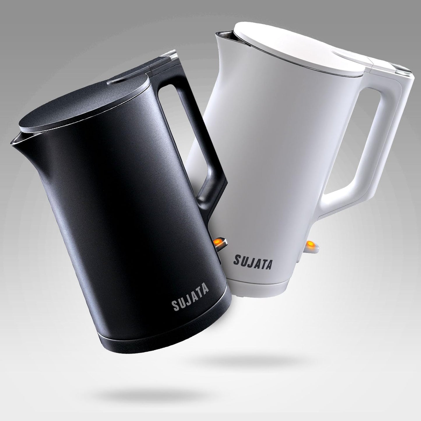 Sujata 1500 W Electric Kettle EK01 Black 1.5 Litre | Strix Controller | Cool Touch | 3 Way Auto Shut Off | Stainless Steel | 360 Degree base