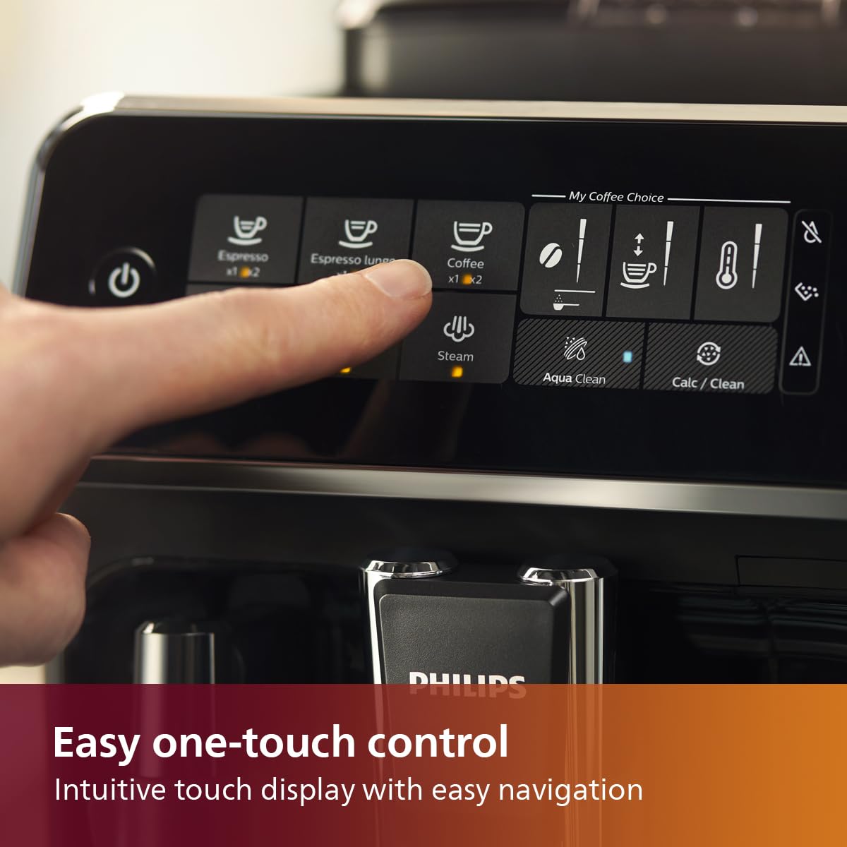 PHILIPS Latte Go Fully Automatic Bean to Cup Espresso Coffee Machine, 3 one touch button coffees (Cappuccino, Black coffee, Espresso),15 bars,Ceramic Grinder- 2 year brand warranty - EP2230/10