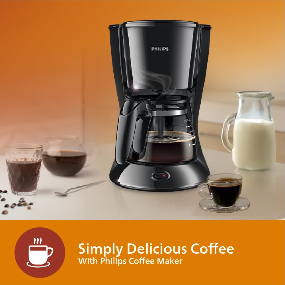 PHILIPS HD7432/20 0.6 L Drip Coffee Maker | 2-7 cups | 750W | Black