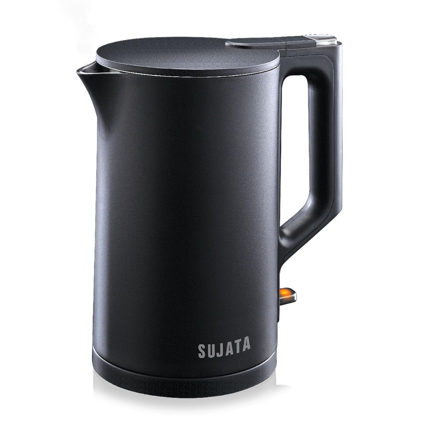 Sujata 1500 W Electric Kettle EK01 Black 1.5 Litre | Strix Controller | Cool Touch | 3 Way Auto Shut Off | Stainless Steel | 360 Degree base