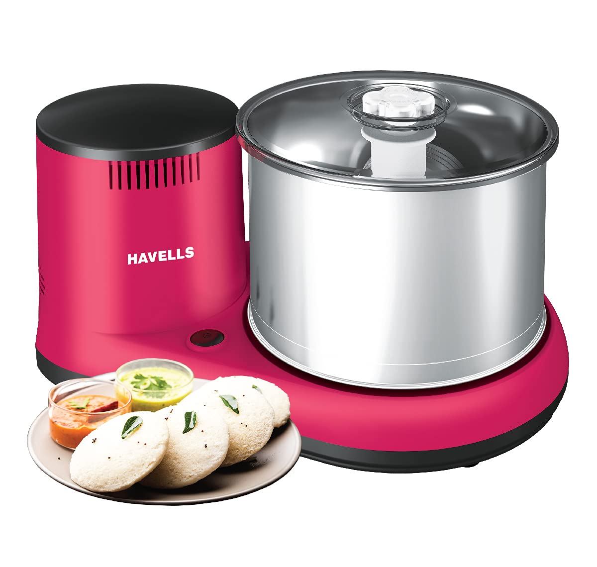 Havells Aalai Table Top Wet Grinder 2 L With Coconut Scrapper Attachment Wet Grinder (PINK)