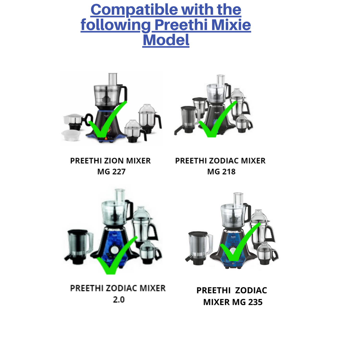Touch N Feel Replacement Dome Lid with Gasket Compatible with Preethi Zodiac / Zion / Zodiac 2.0 / Steele Supreme Chutney jar Mixer Jar Lid