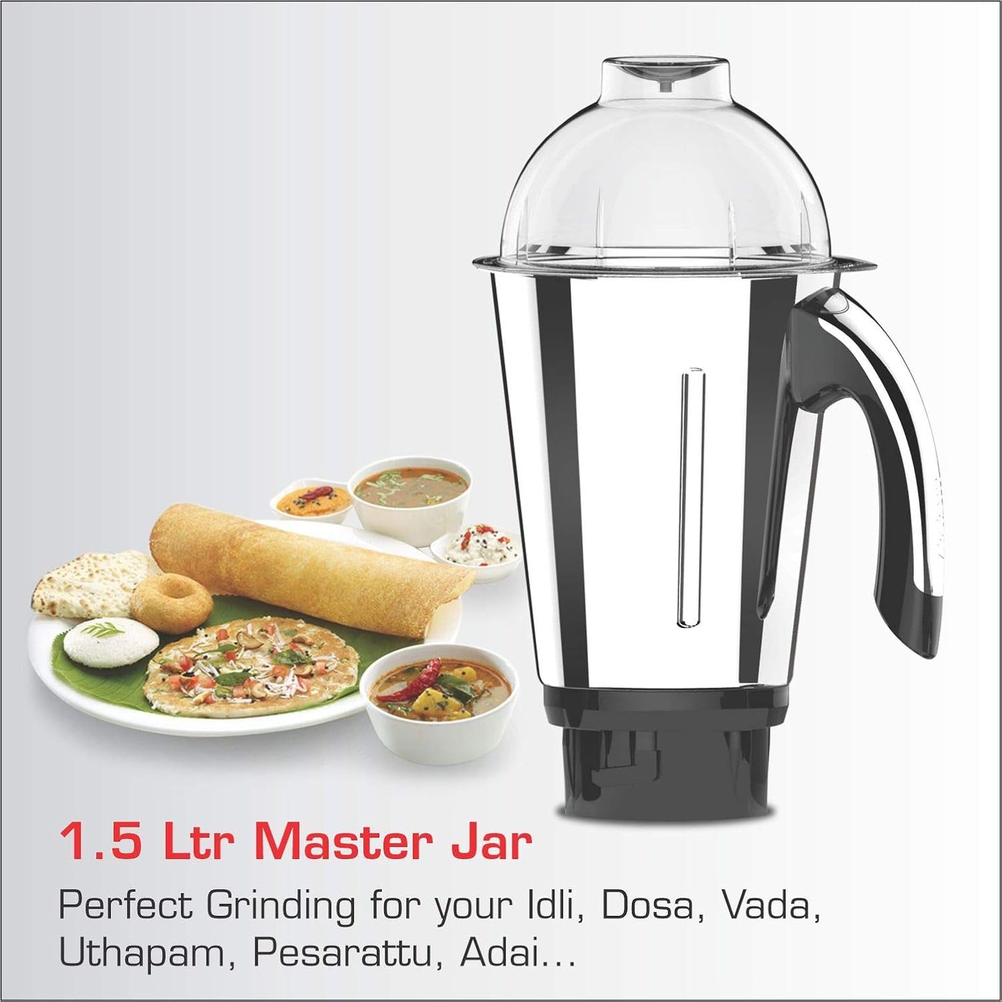 Vidiem MG 523 A VSTAR Chrome 550 Watts Mixer Grinder 110V (Black, 3 Jars)