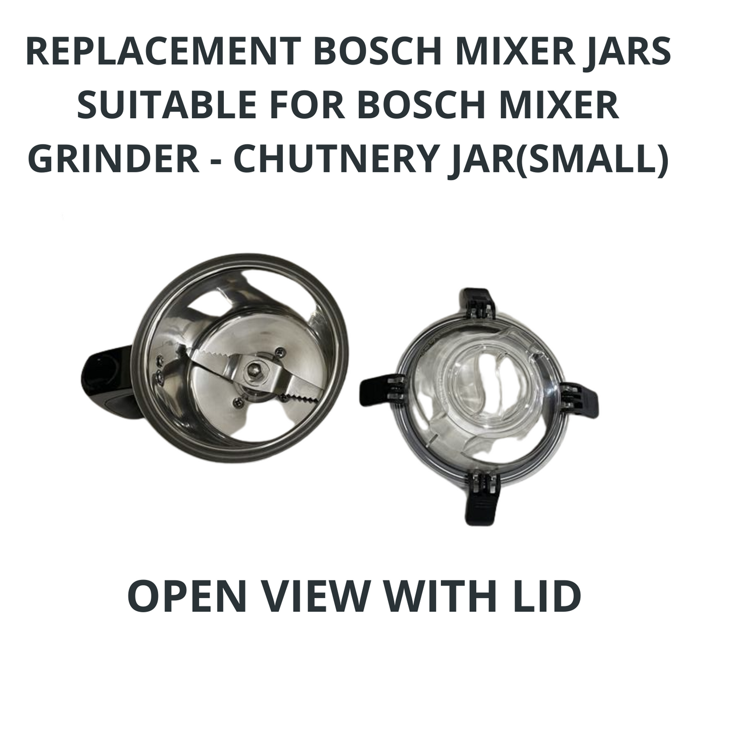 Touch N Feel REPLACEMENT BOSCH MIXER JARS SUITABLE FOR BOSCH MIXER GRINDER - CHUTNEY JAR(SMALL - 400 ML) Mixer Juicer Jar (400 ml)