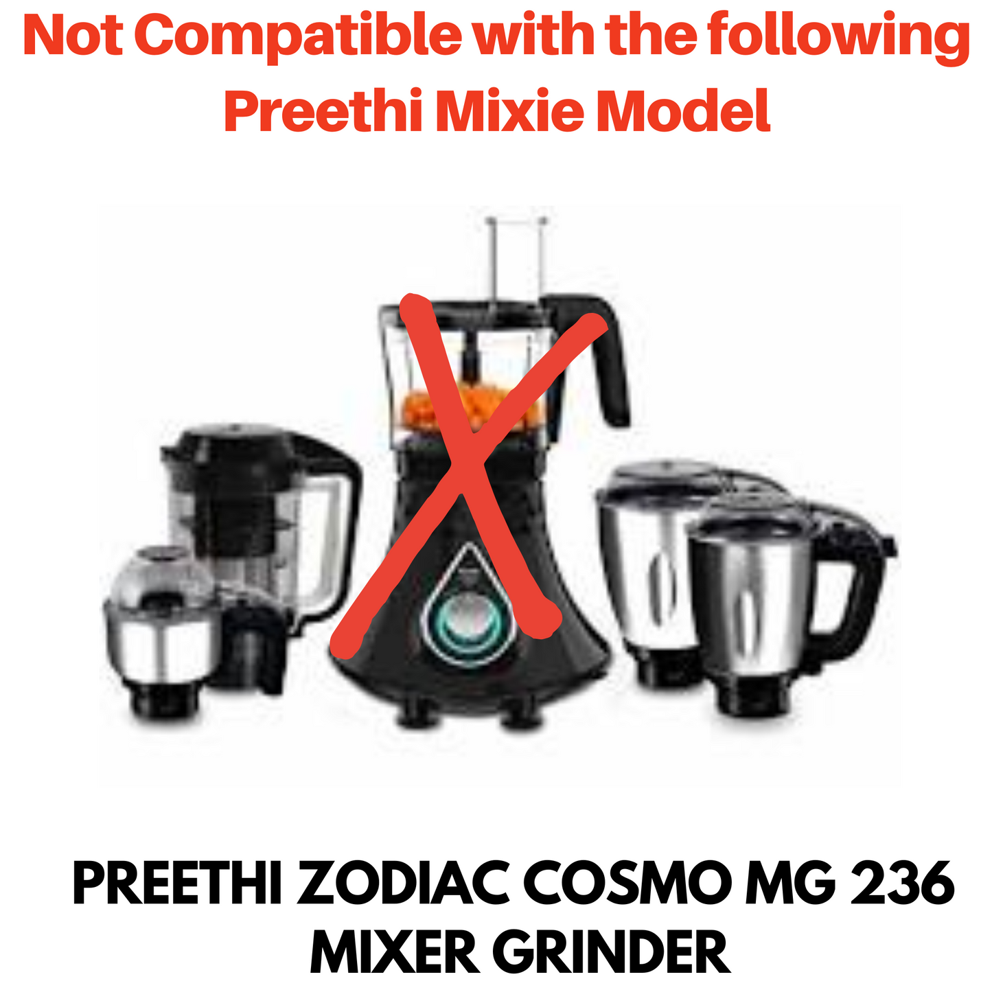 Touch N Feel Replacement Citrus Bowl Attachment compatible with Preethi Zodiac Mixer Grinder's & MasterChef plus jar Mixer Blender Blade