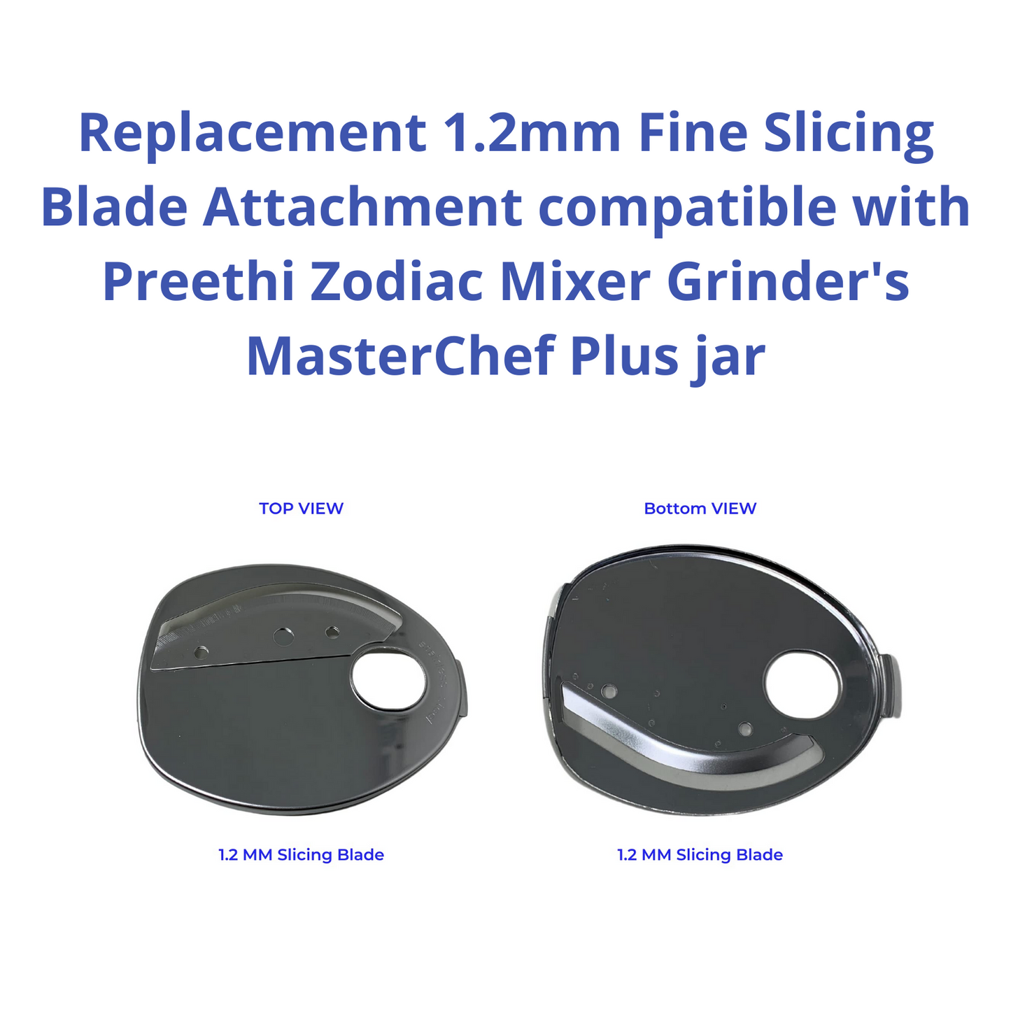 Touch N Feel Replacement 1.2mm Fine Slicing Blade Attachment compatible with Preethi Zodiac Mixer Grinder's MasterChef Plus jar Mixer Blender Blade
