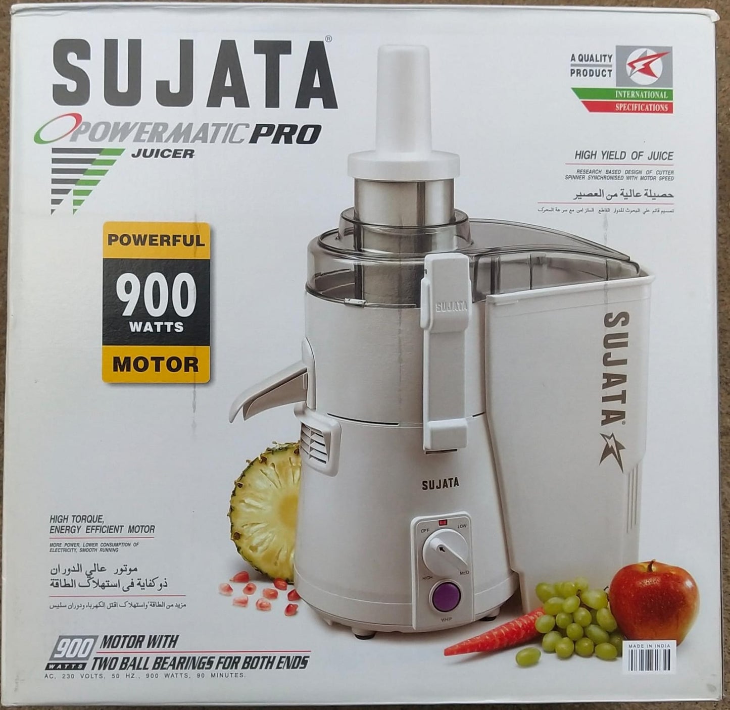 Sujata Powermatic PRO 900 Watts Juicer Mixer Grinder (White)