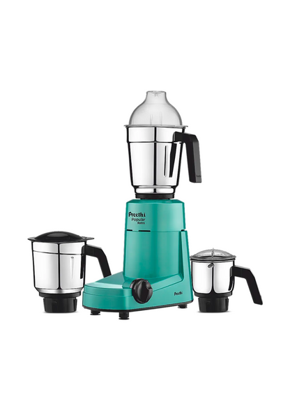 Preethi Trio - MG 158 Economy 500 W Mixer Grinder (3 Jars, Blue with White base)