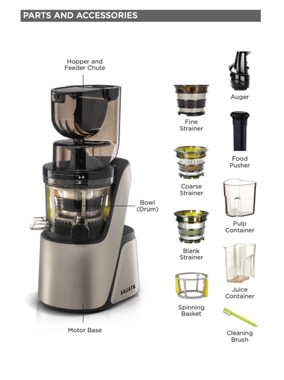 Sujata Cold Press Slow Juicer SJ01 ~ Engineered For Everyday Wellness