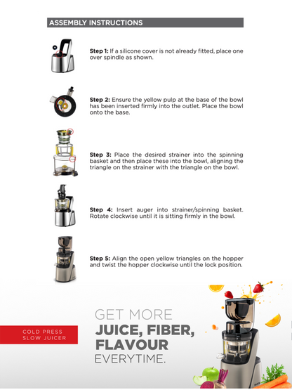 Sujata Cold Press Slow Juicer SJ01 ~ Engineered For Everyday Wellness